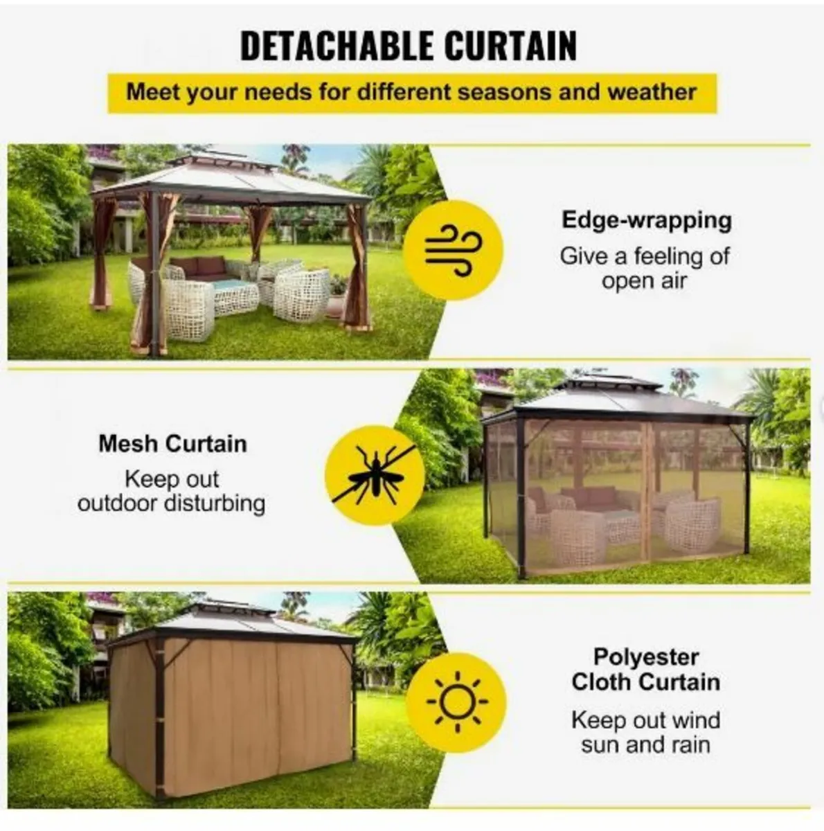 Patio Gazebo 10x10ft Hardtop - Image 1