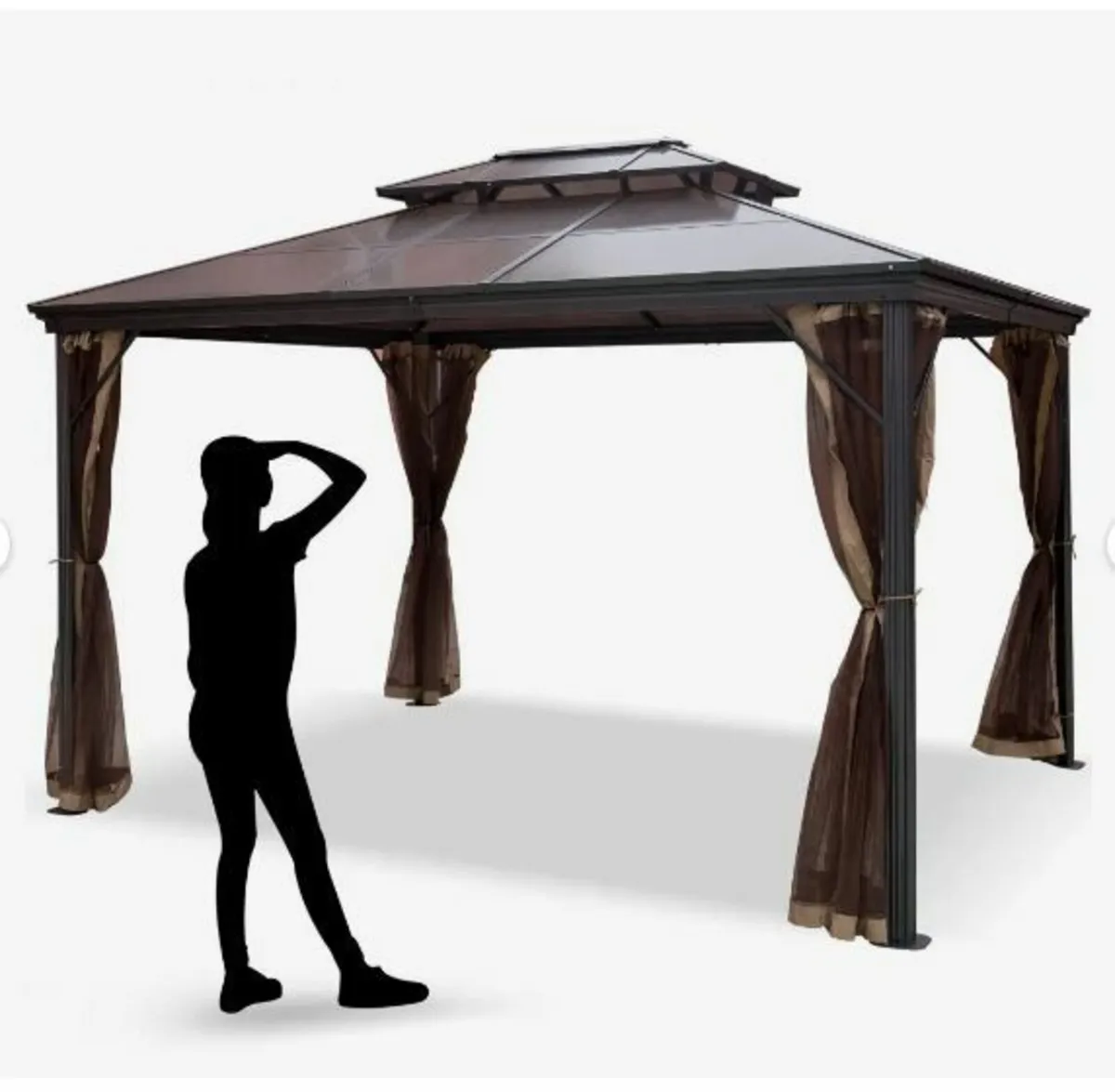 Patio Gazebo 10x10ft Hardtop - Image 3
