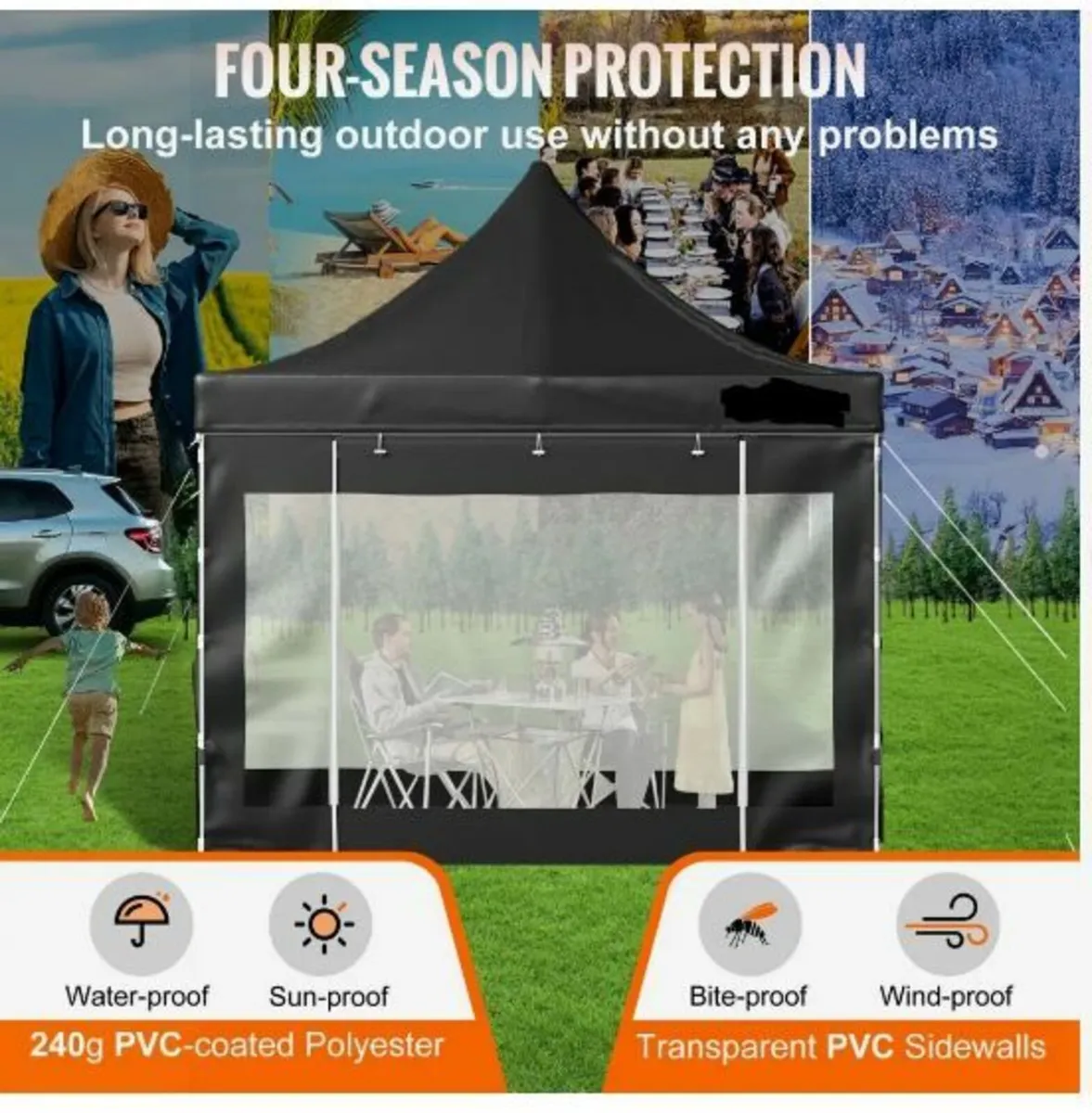 304.8 x 304.8 cm Pop Up Canopy Tent - Image 3