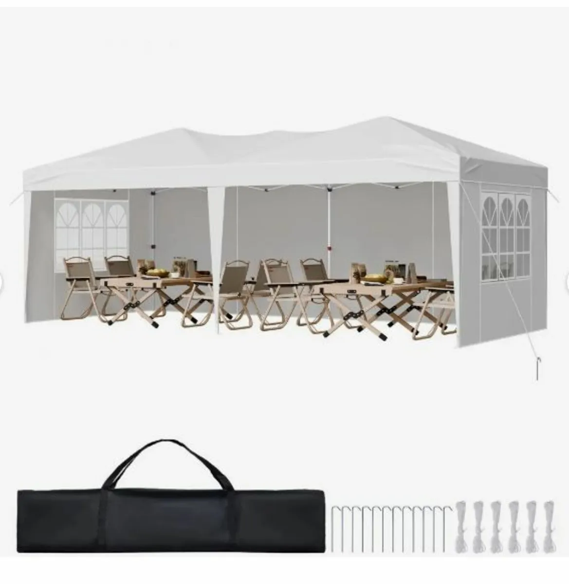 Pop Up Canopy, 5.9 x 2.96 m Instant Canopy - Image 1
