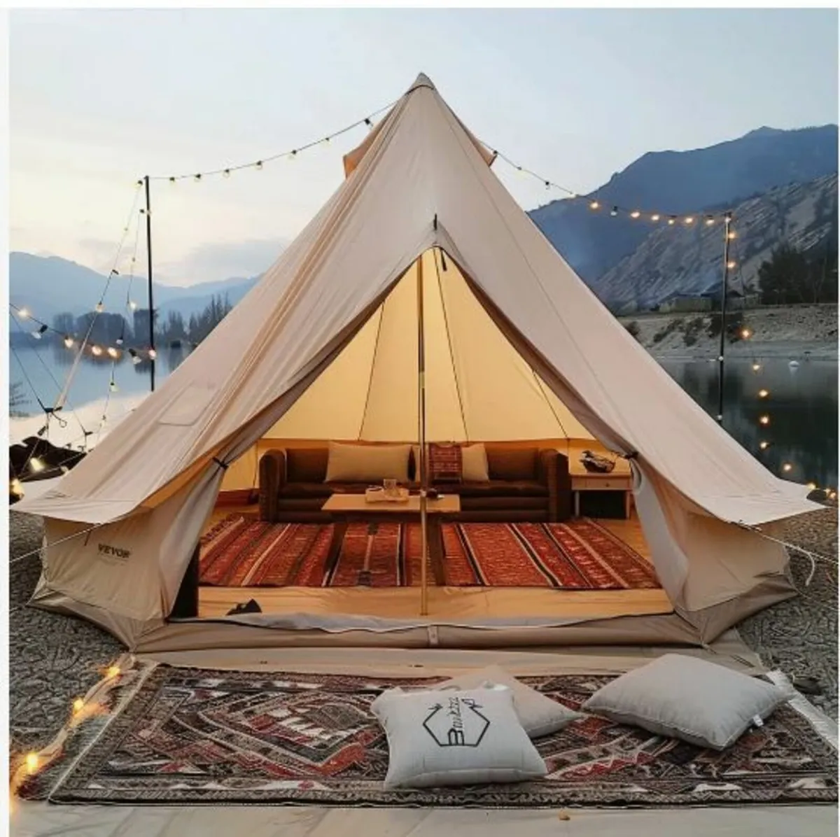 Canvas Bell Tent, 4 Seasons 6 m/19.68 ft - Image 1