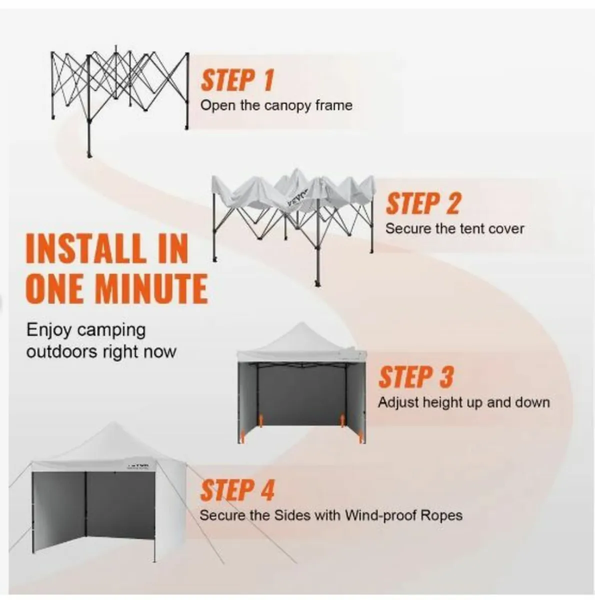 Pop Up Canopy Tent Outdoor Gazebo Tent - Image 4