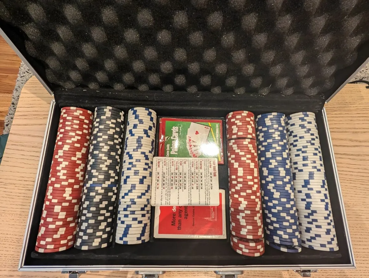 Poker Set for Sale – Complete with Suitcase - Image 1