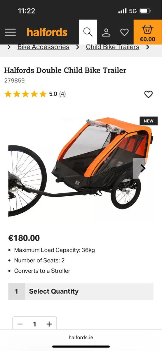 Kids bike trailer - Image 4