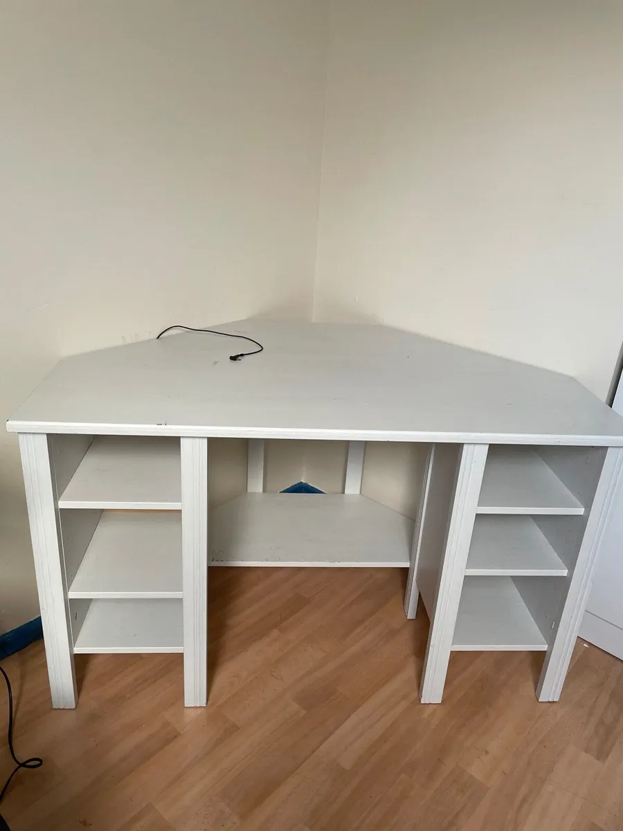 White Corner Desk
