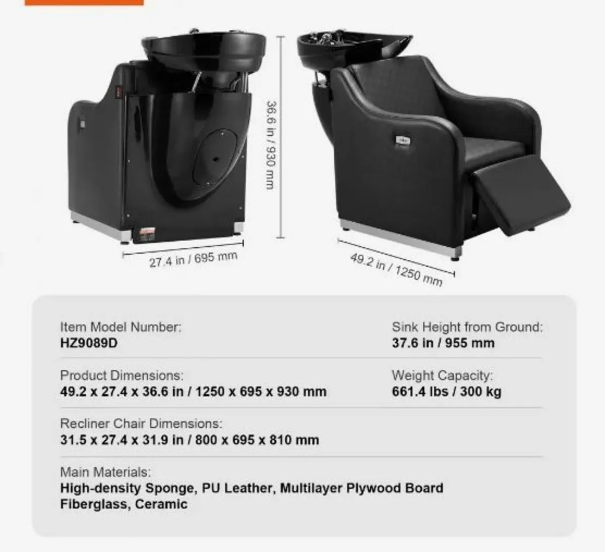 Shampoo Backwash Chair - Image 4