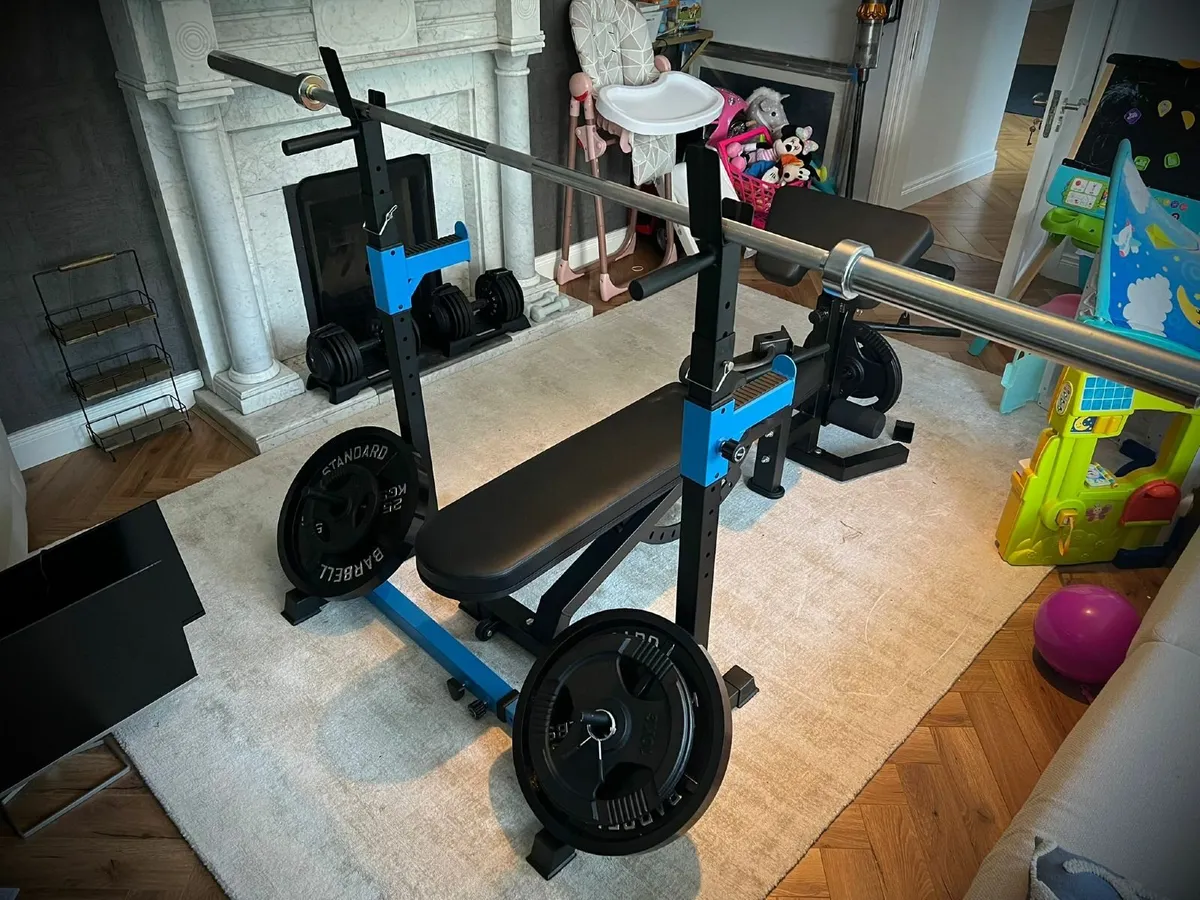 Weight Bench, Rack & Weights - Image 1