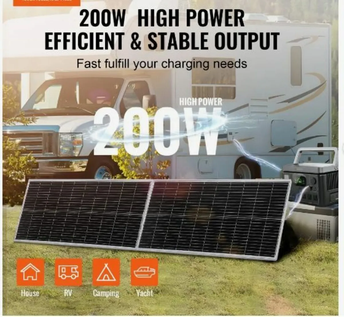 200W Monocrystalline Solar Panel Kit - Image 2