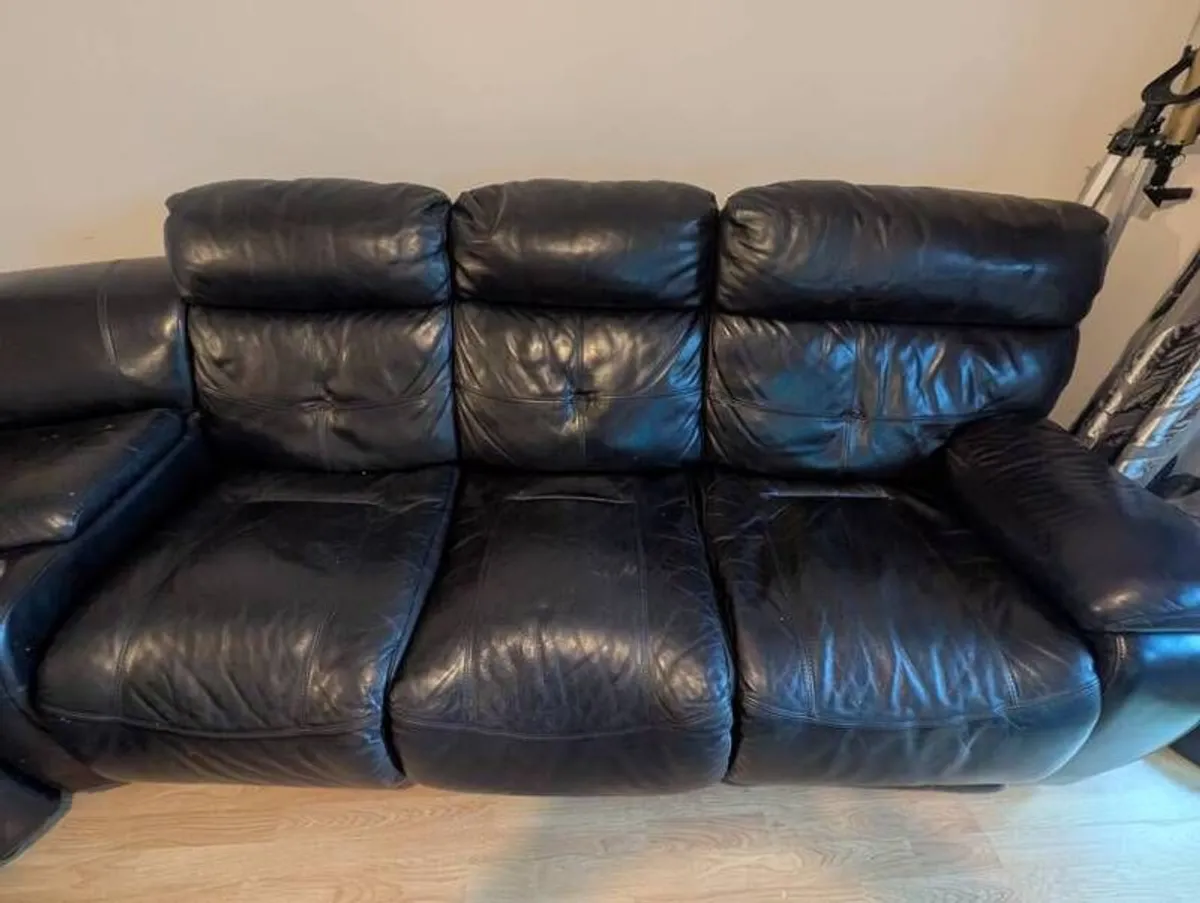 Large corner leather sofa - Image 2