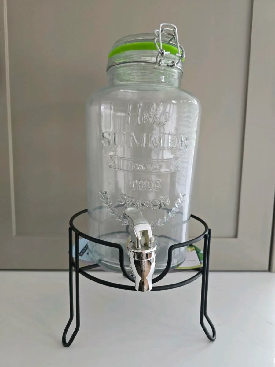 Beverage jar + support - Image 1