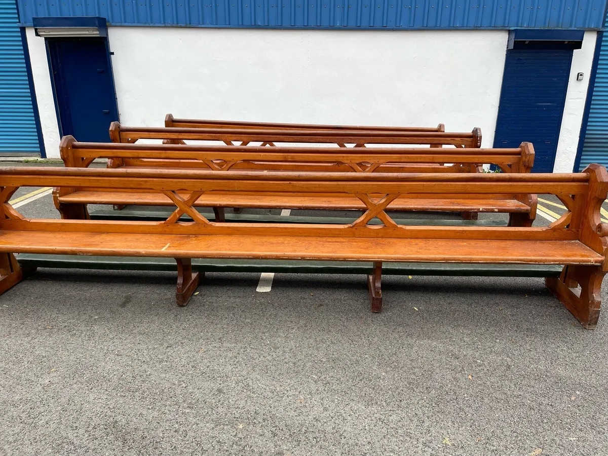 10 Church pews - Image 2