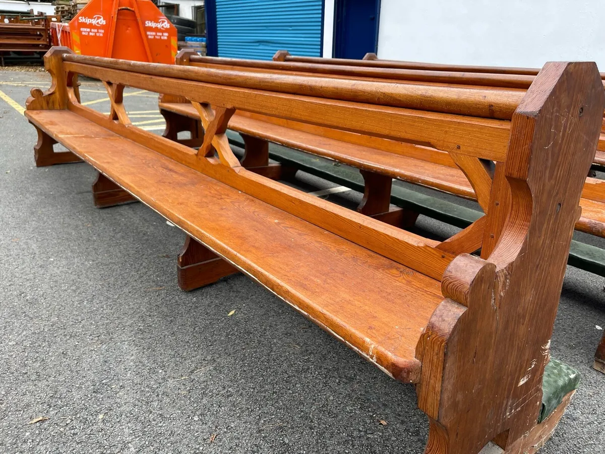 10 Church pews - Image 3
