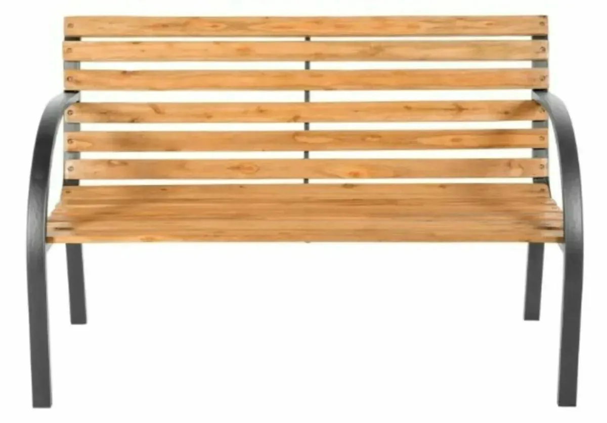 Wooden Outdoor Bench Durable Patio Furniture - Image 1