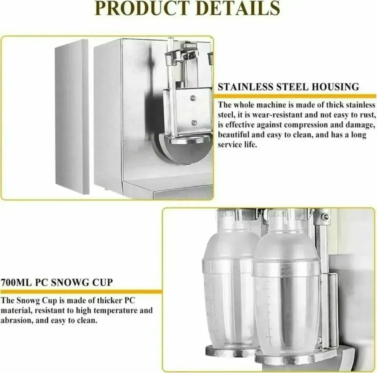 Milkshake Maker Kit, Stainless Steel Electric Milk - Image 1