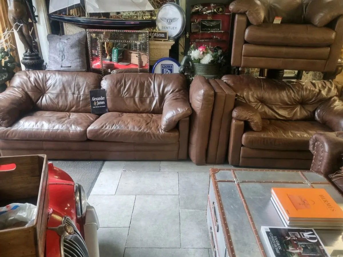 Alexander and James leather suite