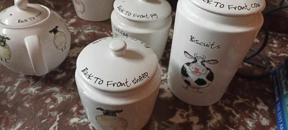 Back to Front Tea Pot & Containers - Image 1