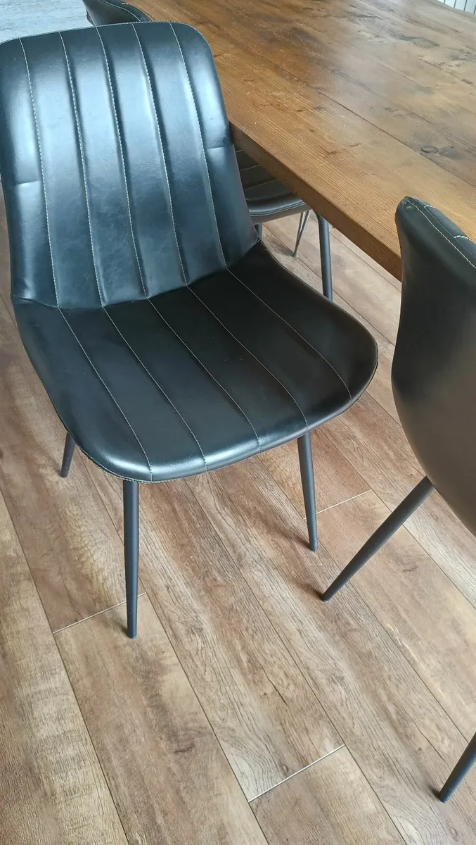Set of 3 contemporary dining chairs - Image 2