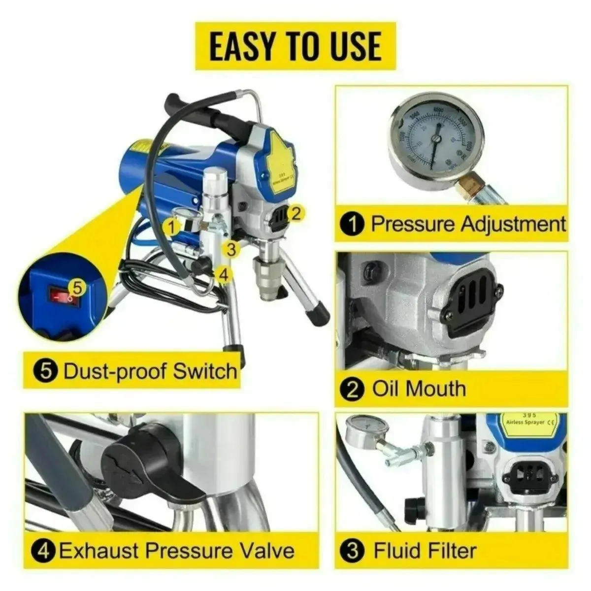 Paint Sprayer Machine High-Pressure Airless - Image 4