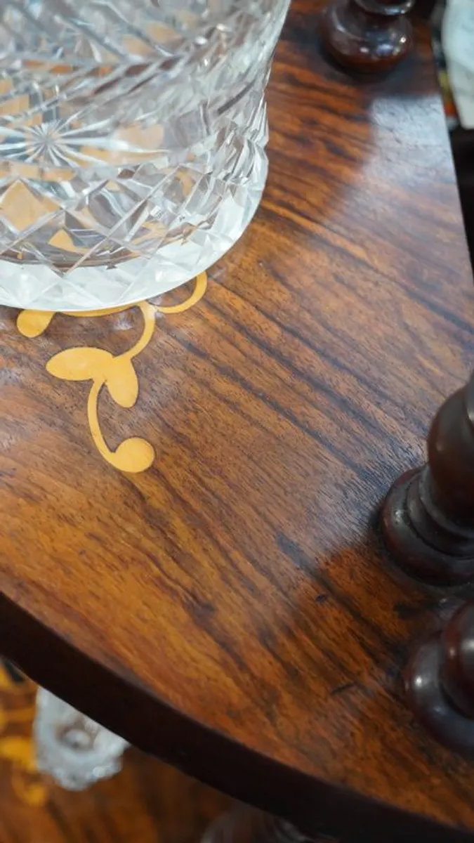 Antique Corner Whatnot Etagere with Marquetry - Image 4