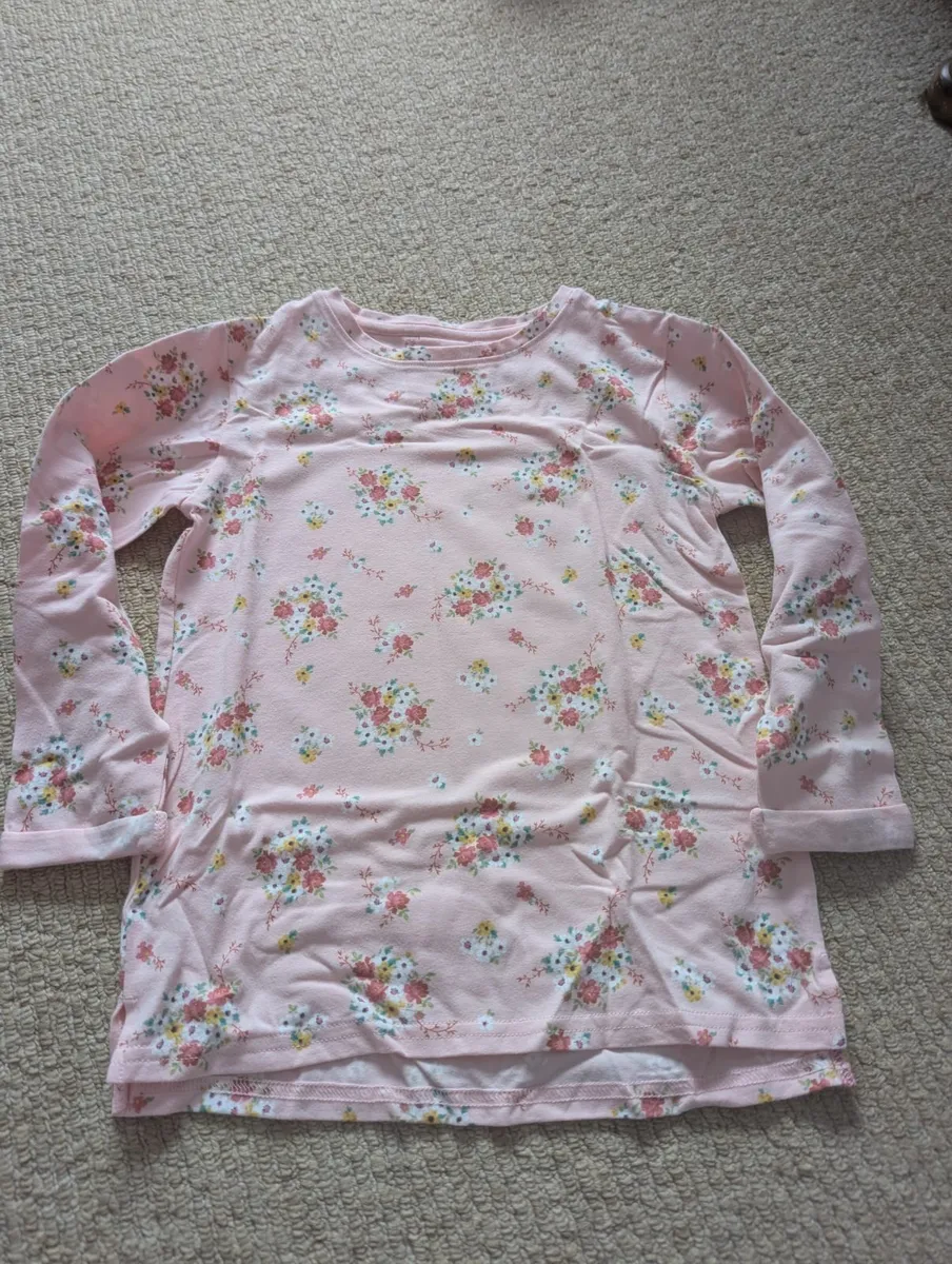 New Next Pajamas pink unicorn/pink floral - Image 2