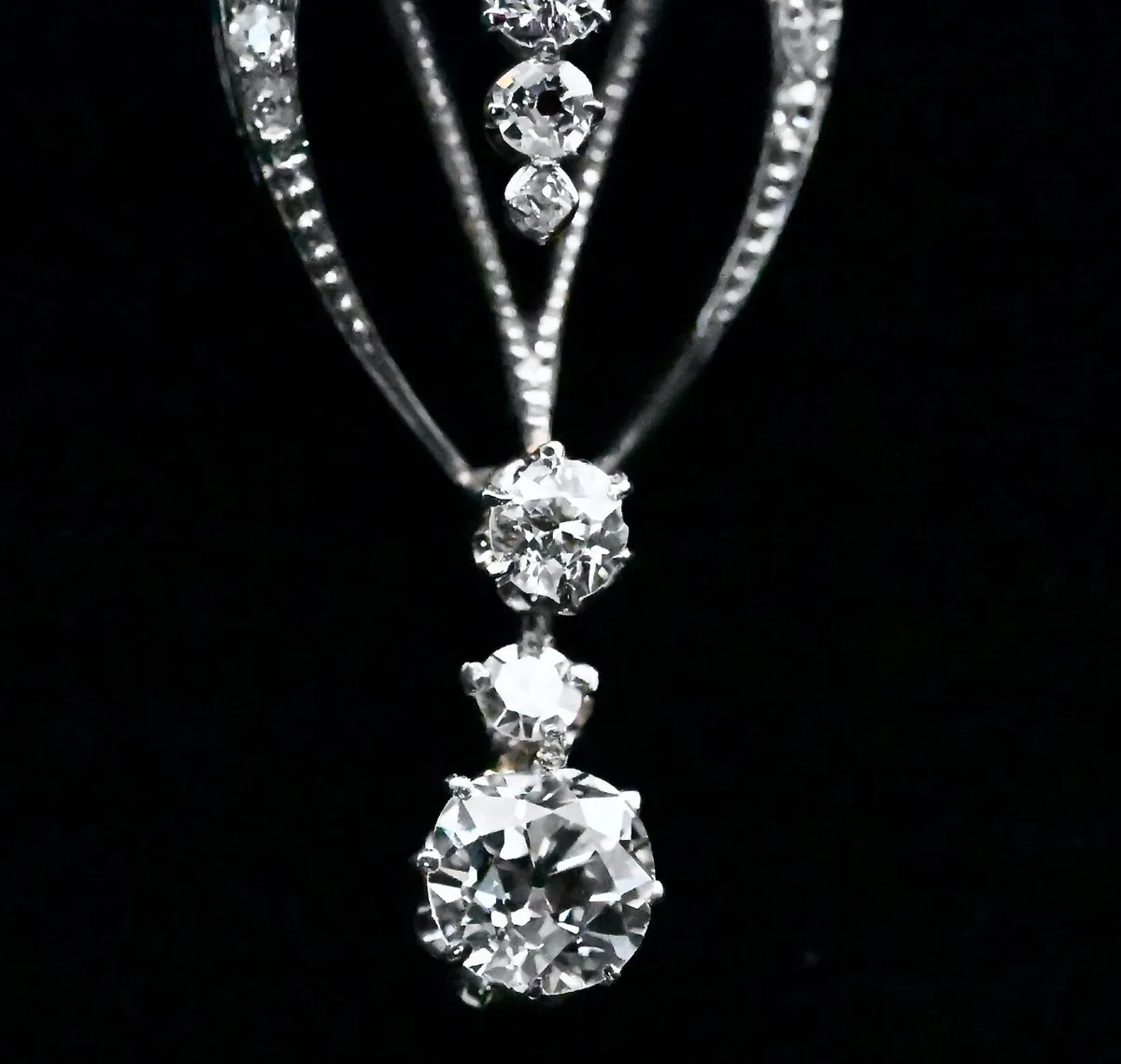 Antique Belle Epoque Diamond Dragonfly Necklace - Image 2