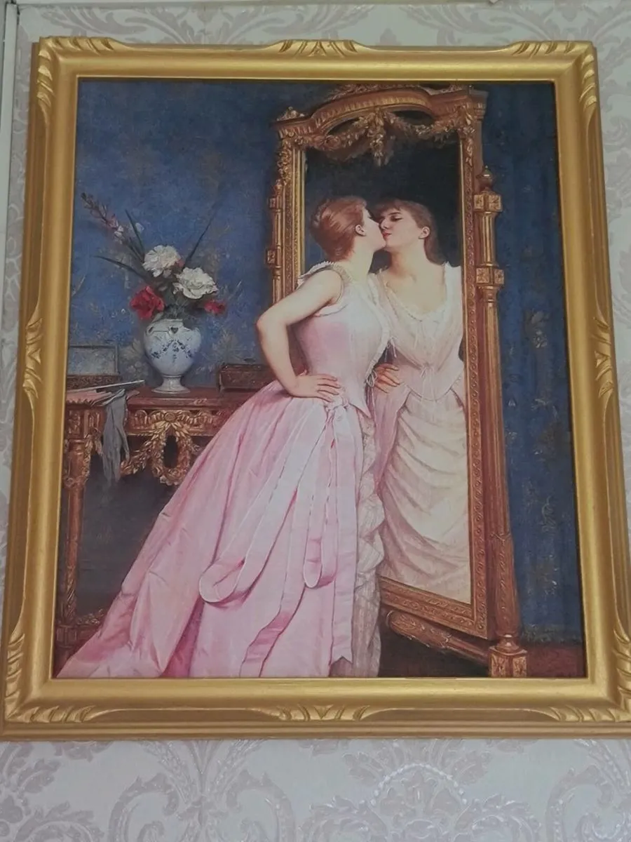 Classical picture in an antique gilded frame - Image 1