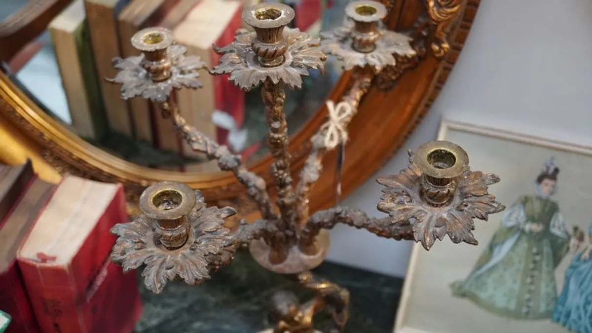 Pair of Antique Spanish Candelabras 45 cm Tall - Image 2