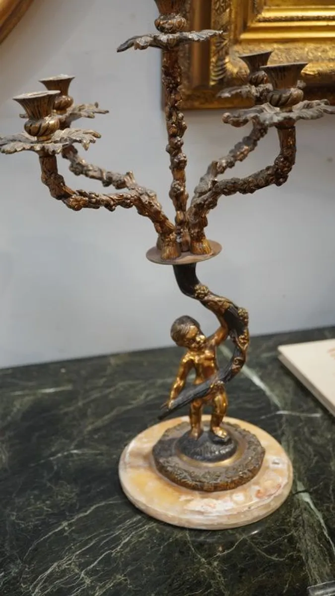 Pair of Antique Spanish Candelabras 45 cm Tall - Image 4