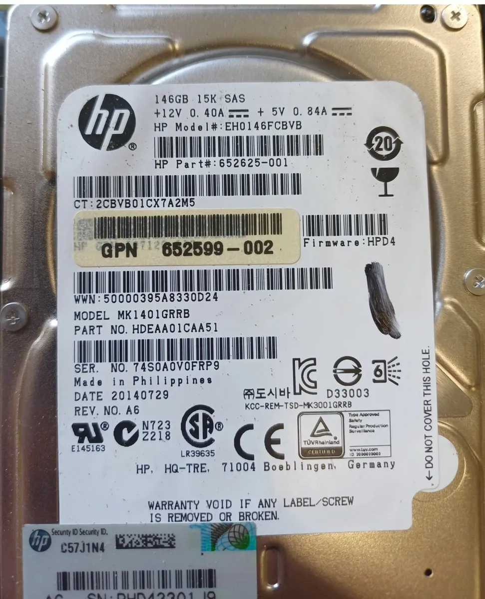 HP 145GB 15K SAS Drives - Image 2