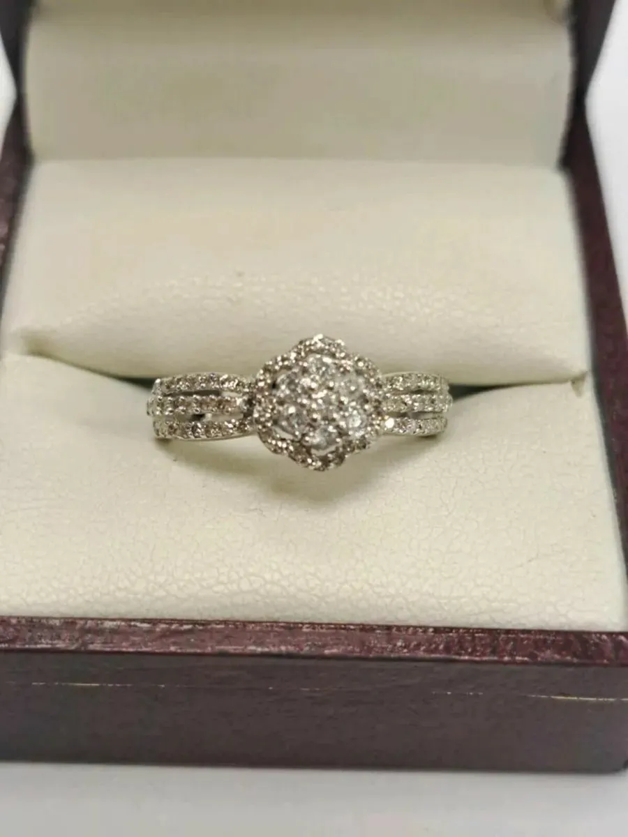 9K White Gold Diamond Ring 9Ct - Image 4