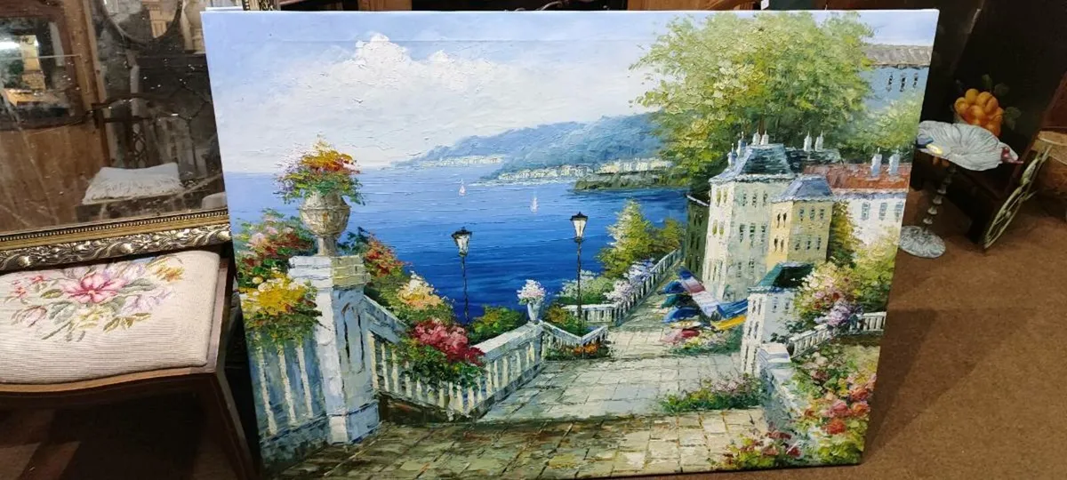 Old  oil painting - Image 1