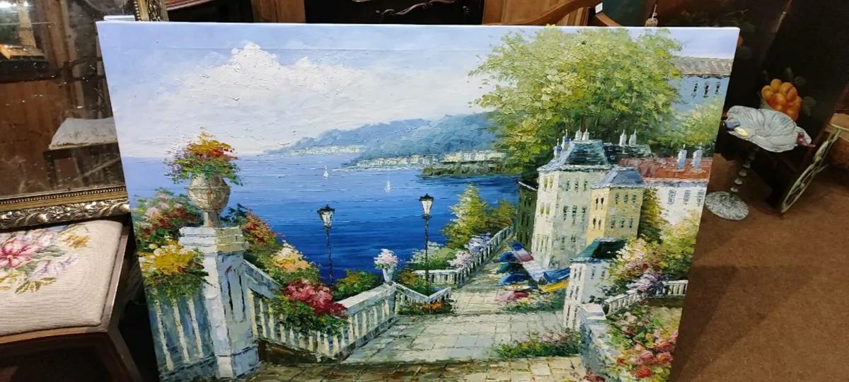 Old  oil painting - Image 4