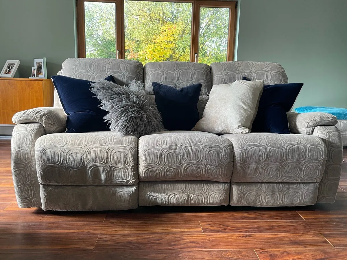 3 seater and two 2 seater recliner couches - Image 1