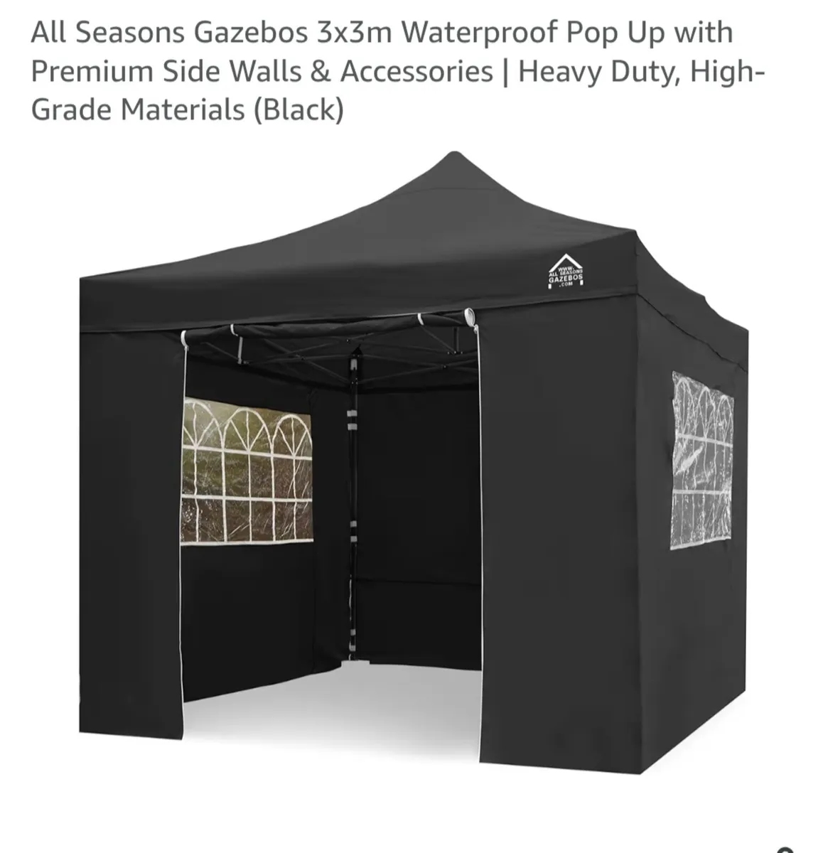 All Seasons Gazebos 3x3m Waterproof Pop Up Gazebo - Image 2