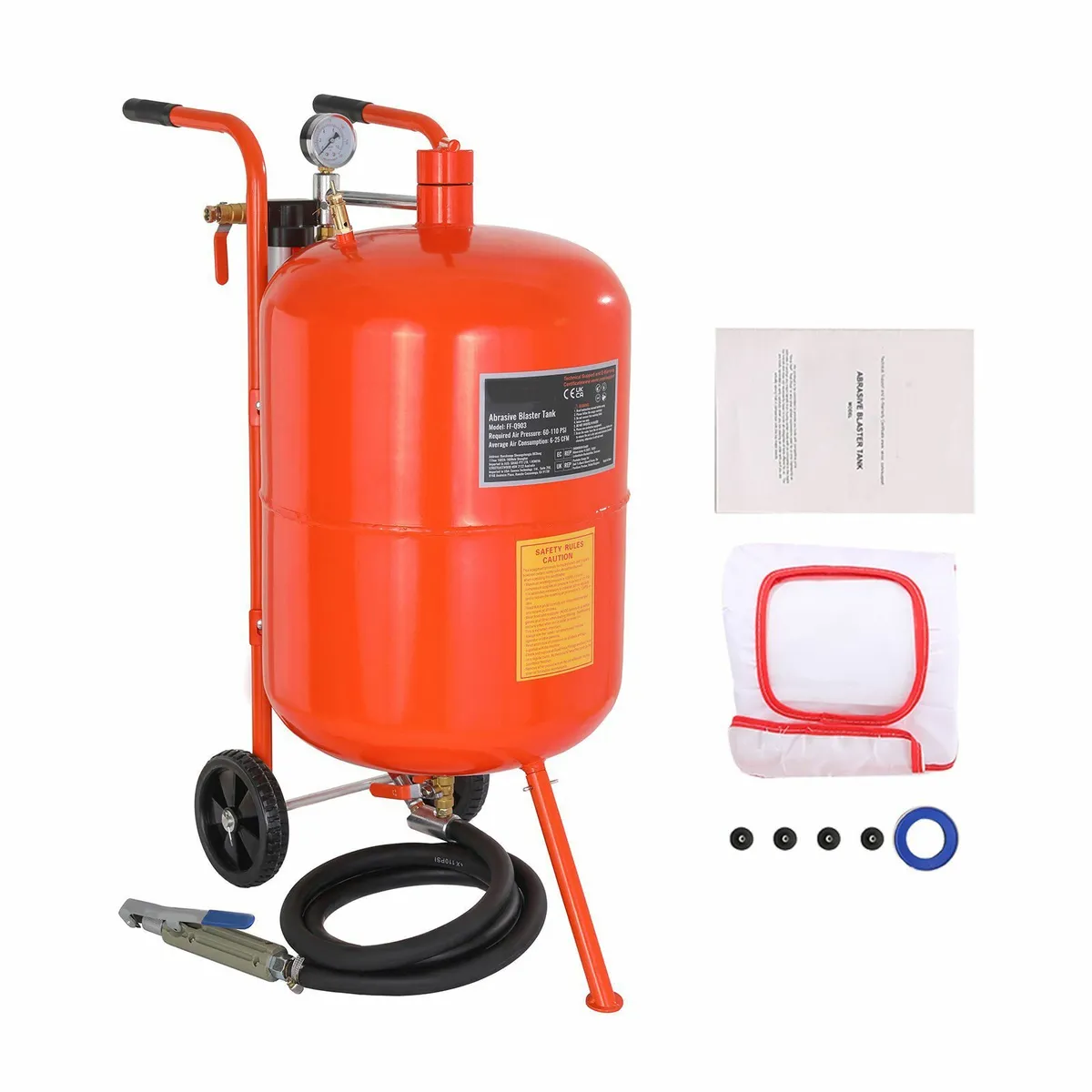 20 Gallon Sand Blaster 60-110 PSI High Pressure - Image 1