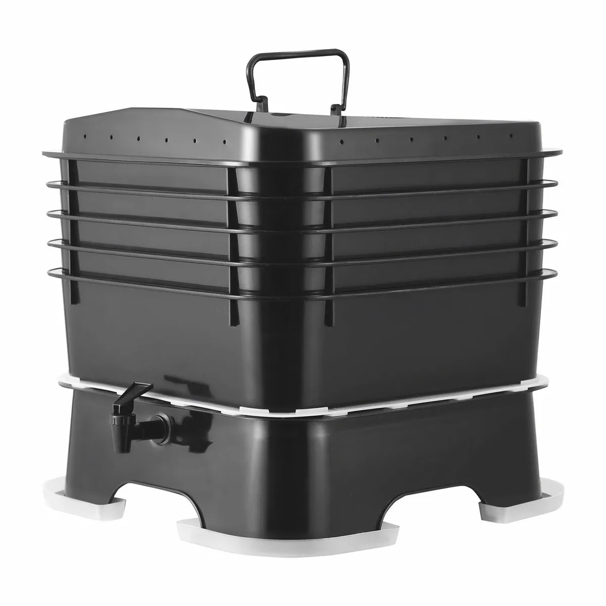 5-Tray Worm Composter, 50 L Worm Compost Bin - Image 3