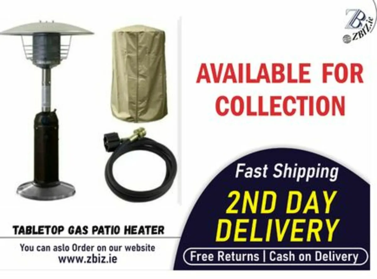 Tabletop Gas Patio Heater Stainless Steel - Image 1