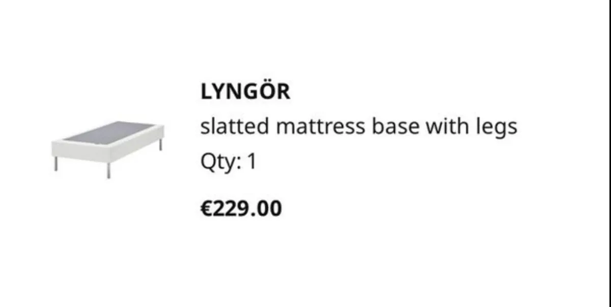 Ikea Lyngör Bed Base (Metal Legs) - Image 2