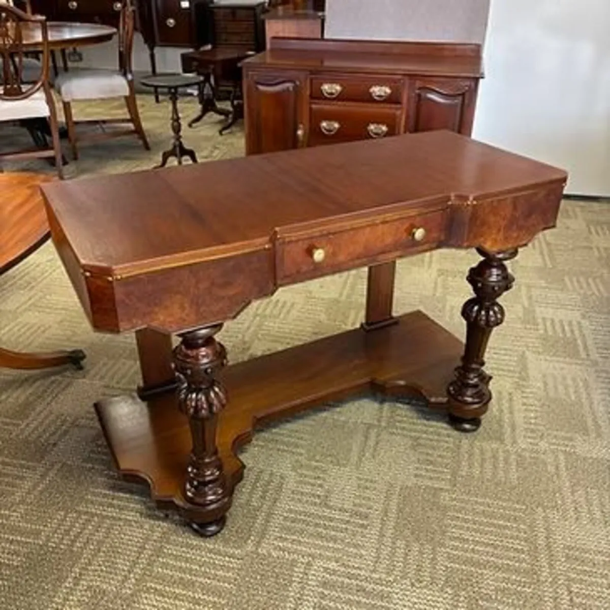 Beautiful mahogany & walnut Victorian console dres
