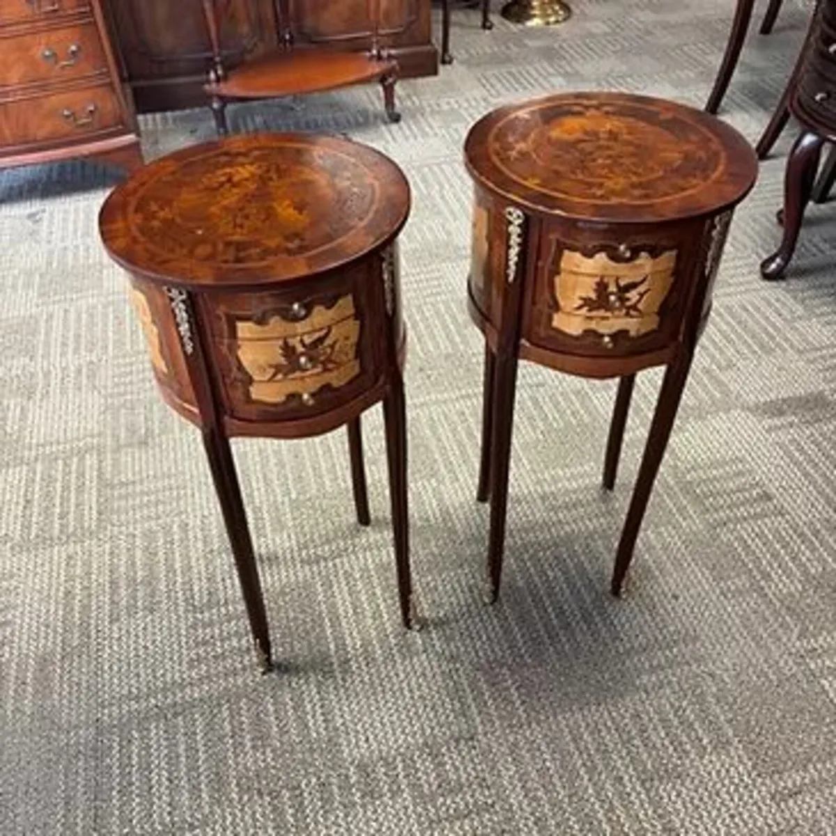 A pair of Vintage Louis XV French ormolu mounted i