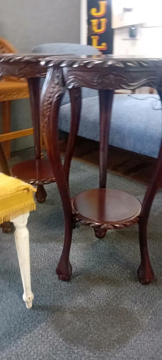 Decorative Mahogany Plant Stand - Image 2