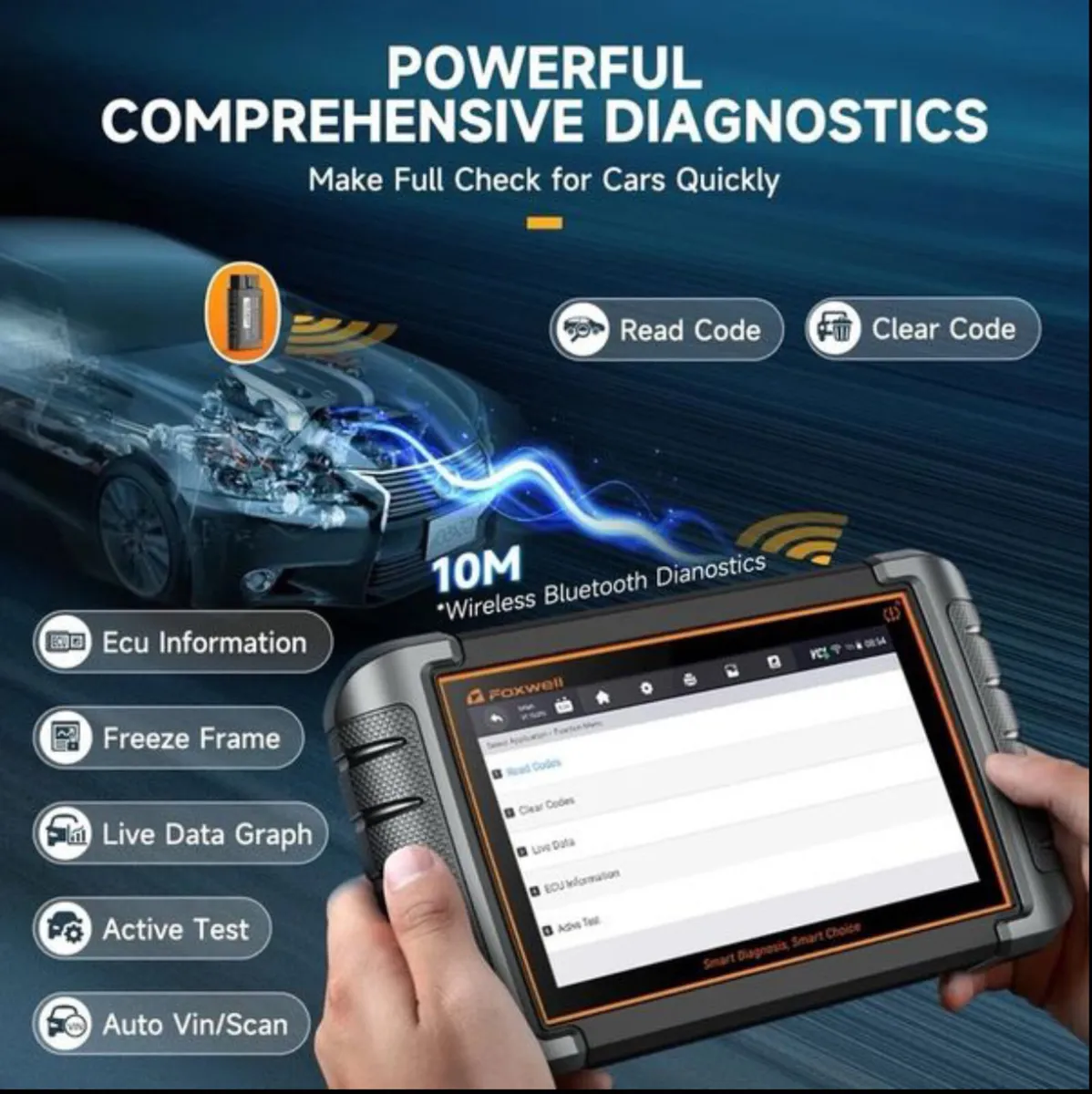 FOXWELL NT809BT OBD2 Bluetooth Car Diagnostic - Image 3