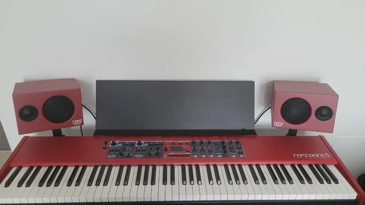 Nord Piano Monitors V2 with Brackets - Image 1