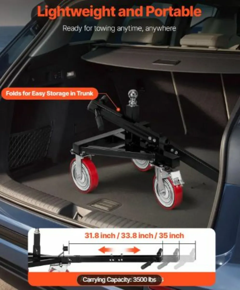 Trailer Dolly,3500lbs Tongue Weight Capacity,18in - Image 3