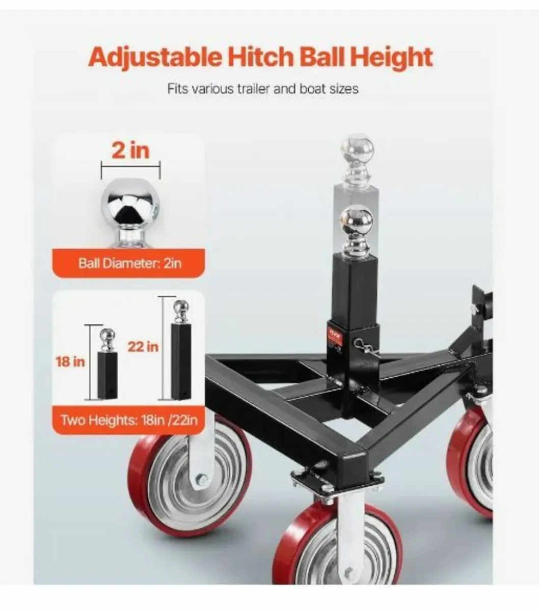 Trailer Dolly, 3500lbs Tongue Weight Capacity - Image 4
