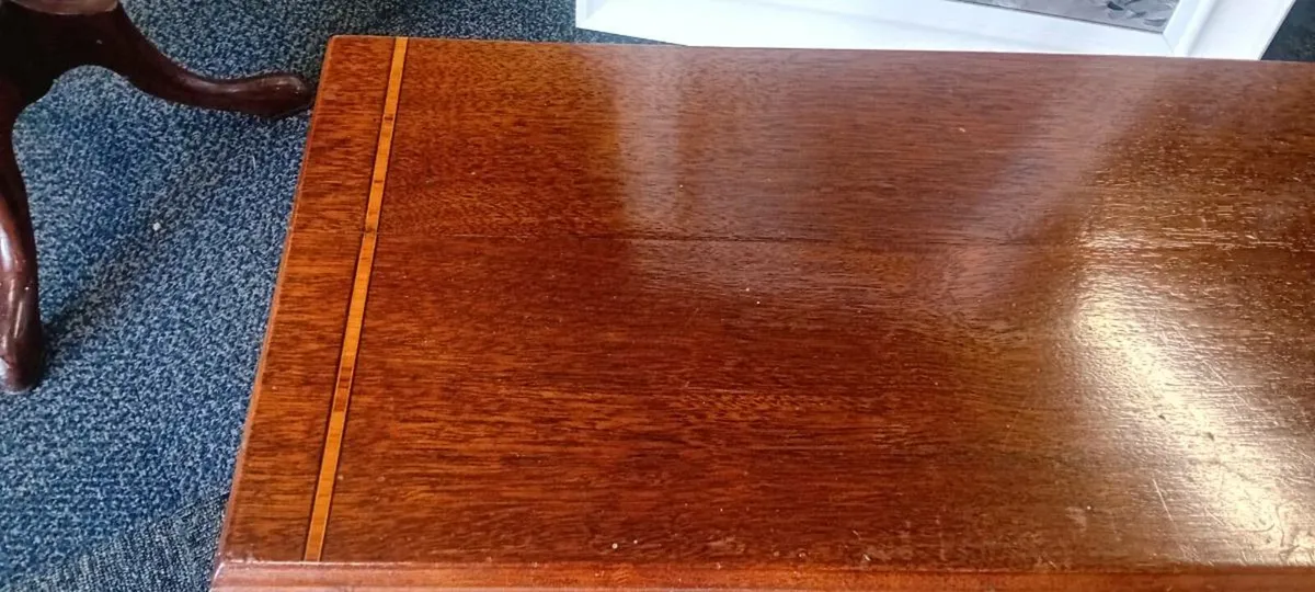 Edwardian Inlaid Mahogany Window Table - Image 2