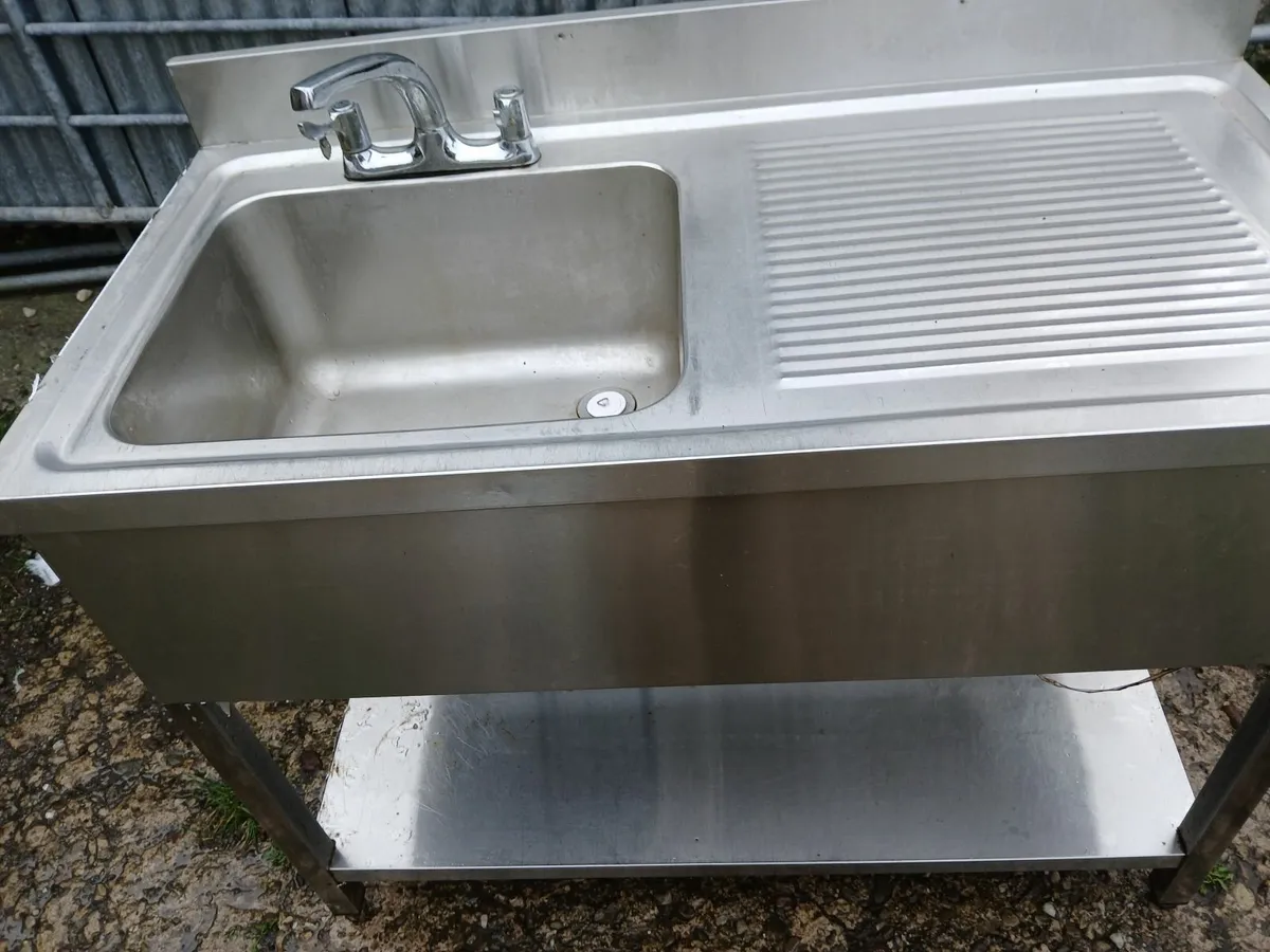 Stainless steel cabbinet sink unit complete - Image 1