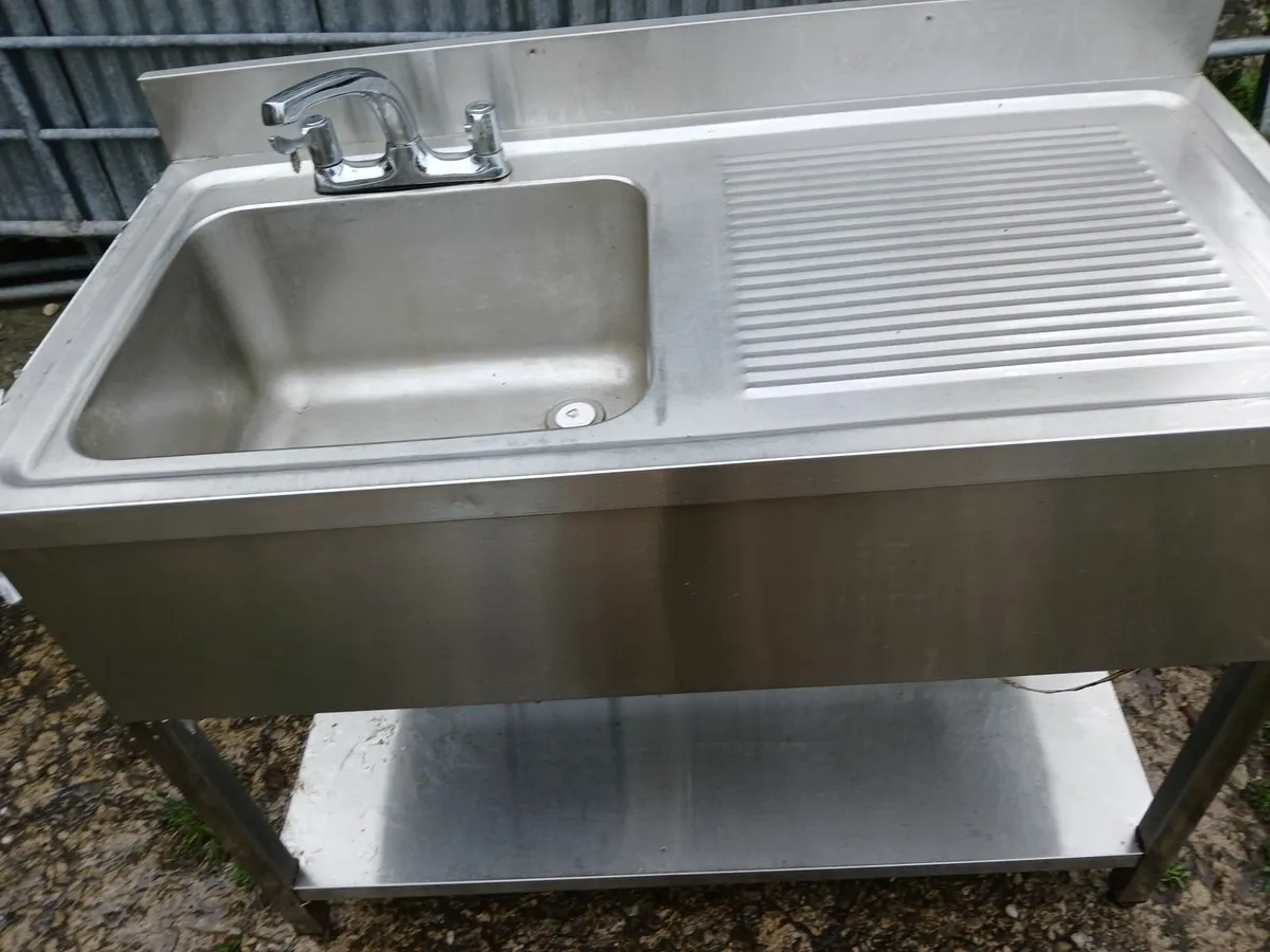 Stainless steel cabbinet sink unit complete - Image 2