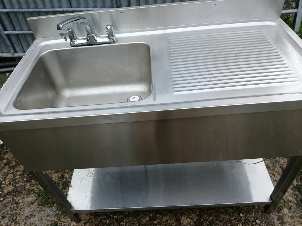 Stainless steel cabbinet sink unit complete - Image 3