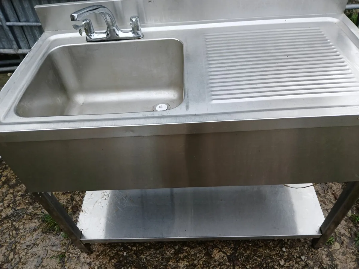 Stainless steel cabbinet sink unit complete - Image 4